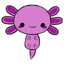 Tiny Purple Axolotl Sticker