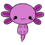 Tiny Purple Axolotl Sticker