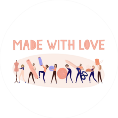 Tiny Tailors With Huge Tools For Sewing Made With Love Sticker