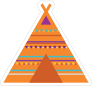 Tipi Hippie Sticker