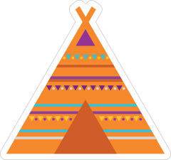 Tipi Hippie Sticker