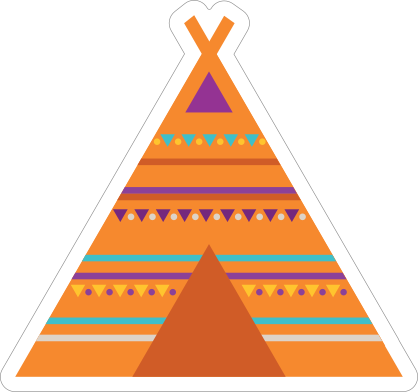 Tipi Hippie Sticker