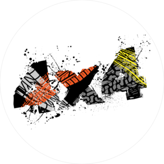 Tire Track Grunge 4x4 Silhouettes Sticker