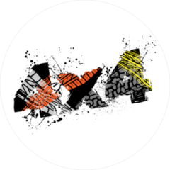 Tire Track Grunge 4x4 Silhouettes Sticker