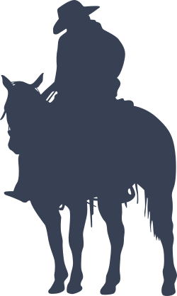 Tired Cowboy And Horse Sticker