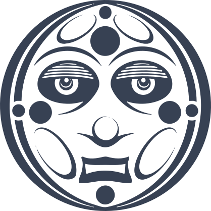 Tired Full Moon Face Sticker