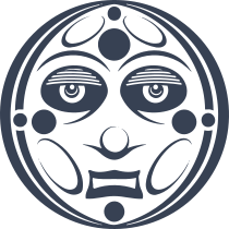 Tired Full Moon Face Sticker