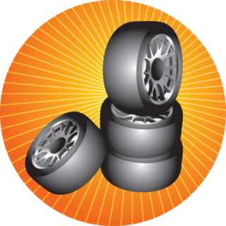 Tires On Starburst Sticker