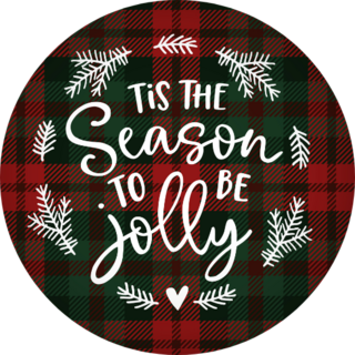 Tis The Season To Be Jolly Flannel Sticker