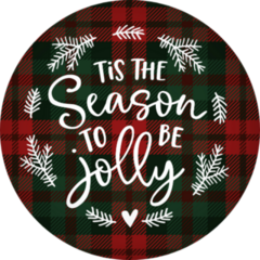 Tis The Season To Be Jolly Flannel Sticker