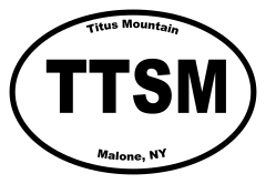 Titus Mountain Oval Sticker