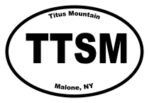 Titus Mountain Oval Sticker
