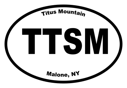 Titus Mountain Oval Sticker
