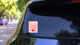 To All Healthcare Heroes - Thank You Sticker on a Rear Car Window (New) example