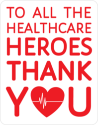To All Healthcare Heroes - Thank You Sticker