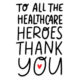 To all the Healthcare Heroes Thank You Typography Sticker