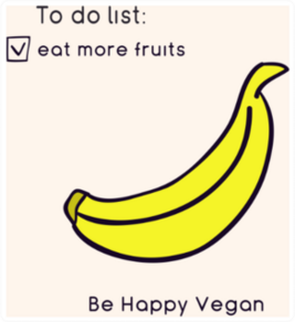 To Do Eat More Fruits Happy Vegan Banana Sticker