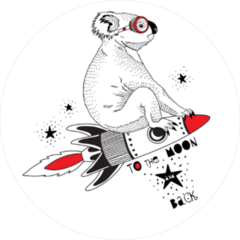 To the Moon and Back Funny Koala Sticker