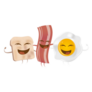 Toast Bacon And Fried Egg Happy Breakfast Sticker