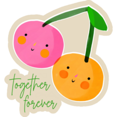 Together Forever Twins Sticker