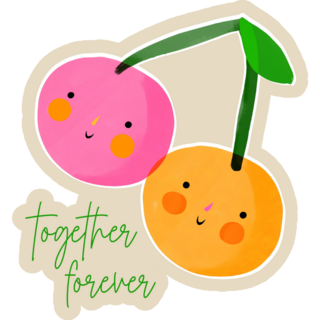 Together Forever Twins Sticker