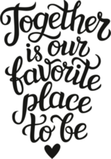 Together Is Our Favorite Place To Be Transfer Sticker