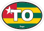 Togo To Flag Oval Sticker