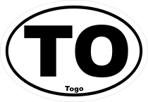 Togo To Oval Sticker