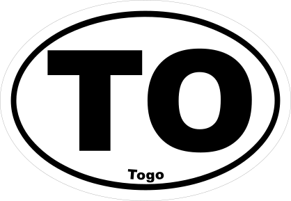 Togo To Oval Sticker
