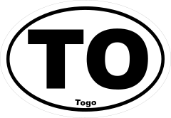 Togo To Oval Sticker