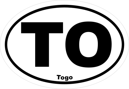 Togo To Oval Sticker