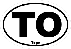 Togo To Oval Sticker
