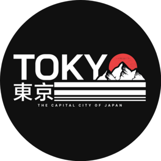 Tokyo, Japan Typography Graphic Sticker