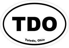 Toledo, Ohio Oval Stickers