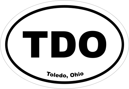 Toledo, Ohio Oval Stickers