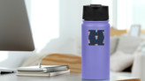 Tongue In Psychedelic Style Sticker on a Water Bottle (New) example
