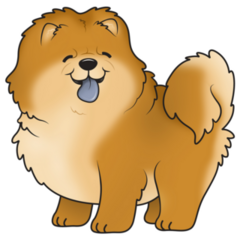 Tongue Out Chow Chow Sticker