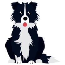 Tongue Out Collie Sticker