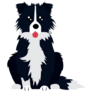 Tongue Out Collie Sticker
