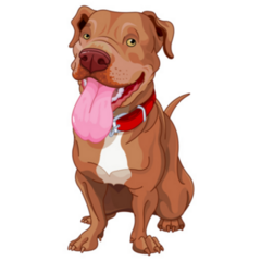 Tongue Out Pitbull Sticker