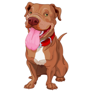 Tongue Out Pitbull Sticker