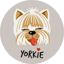 Tongue Out Yorkie Sticker