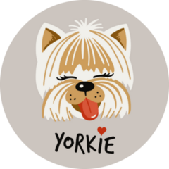 Tongue Out Yorkie Sticker