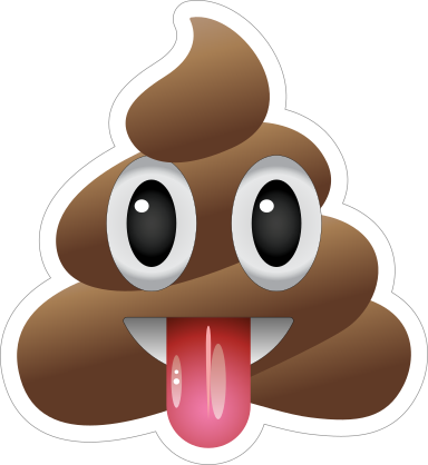 Tongue Stuck Out Poop Emoji Sticker