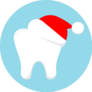 Tooth In Santa Claus Hat Icon Sticker