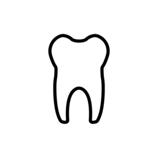 Tooth Line Art Transfer Sticker