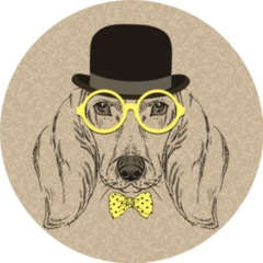Top Hat Dachshund Sticker