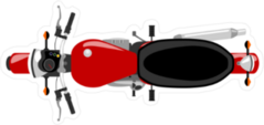 Top View Motorcycle Sticker