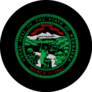 Top View Of Flag Of African Americans Of Nebraska State Sticker