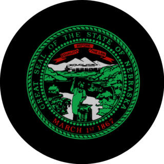 Top View Of Flag Of African Americans Of Nebraska State Sticker